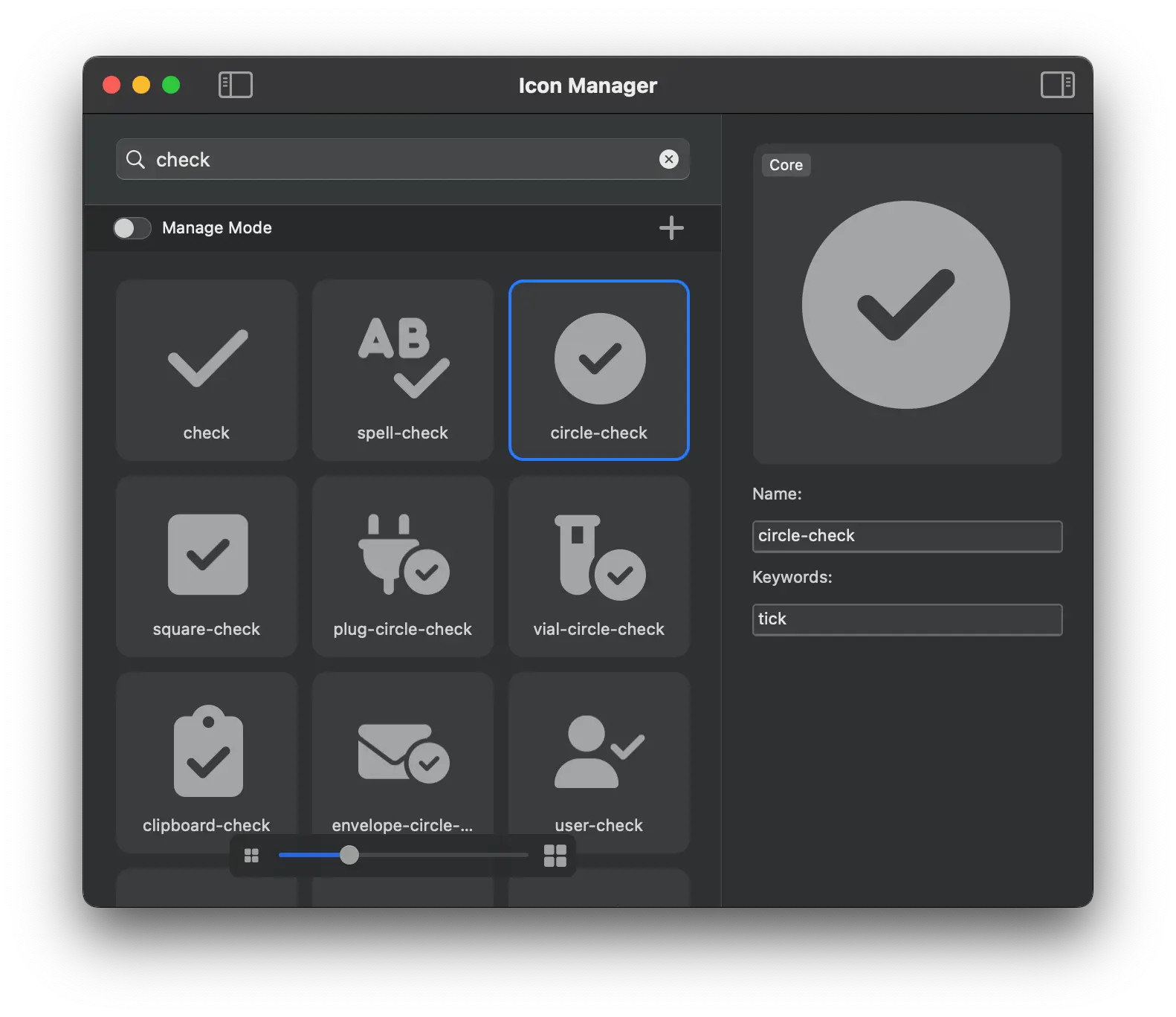 blocs 6 icons